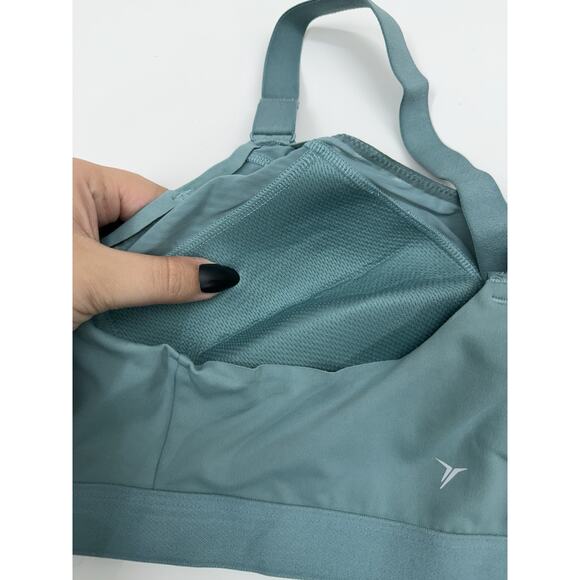 Old Navy Womens Sports Bra Size Unknown Blue Racerback Pullover Padded - Picture 4 of 9